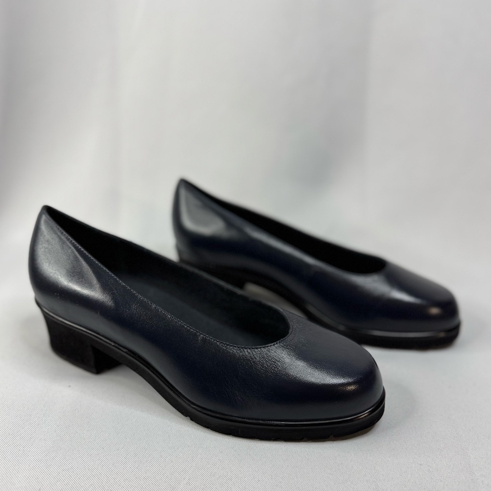 Easentials By Etienne Aigner Navy Blue Block Heel